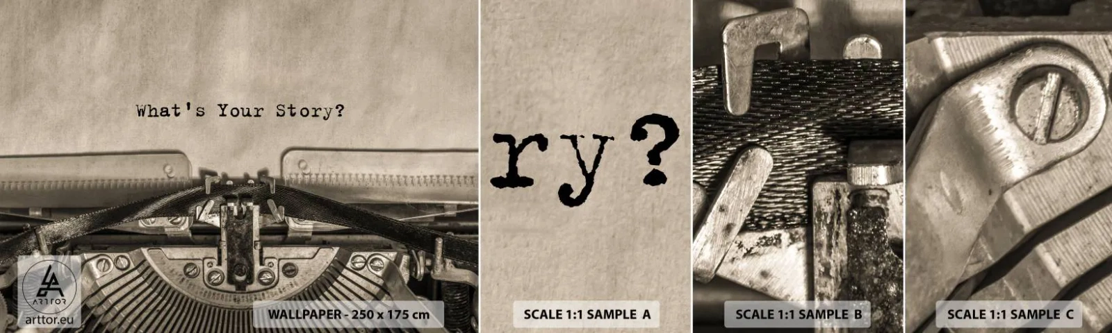 Fototapeten Muster Selbstklebend Deluxe Sticker - Erzähl es mir - Schäummaschine, Jahrgang, Retro - 100x30 cm