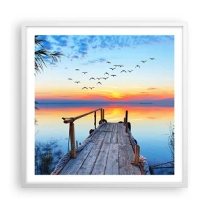 Poster in einem weißen Rahmen - Es ist Zeit, zurückzukehren ... - 60x60 cm