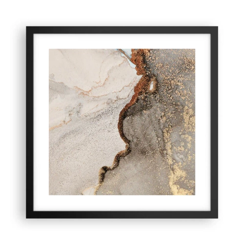 Poster in einem schwarzem Rahmen - An der Grenze der Farben - 40x40 cm