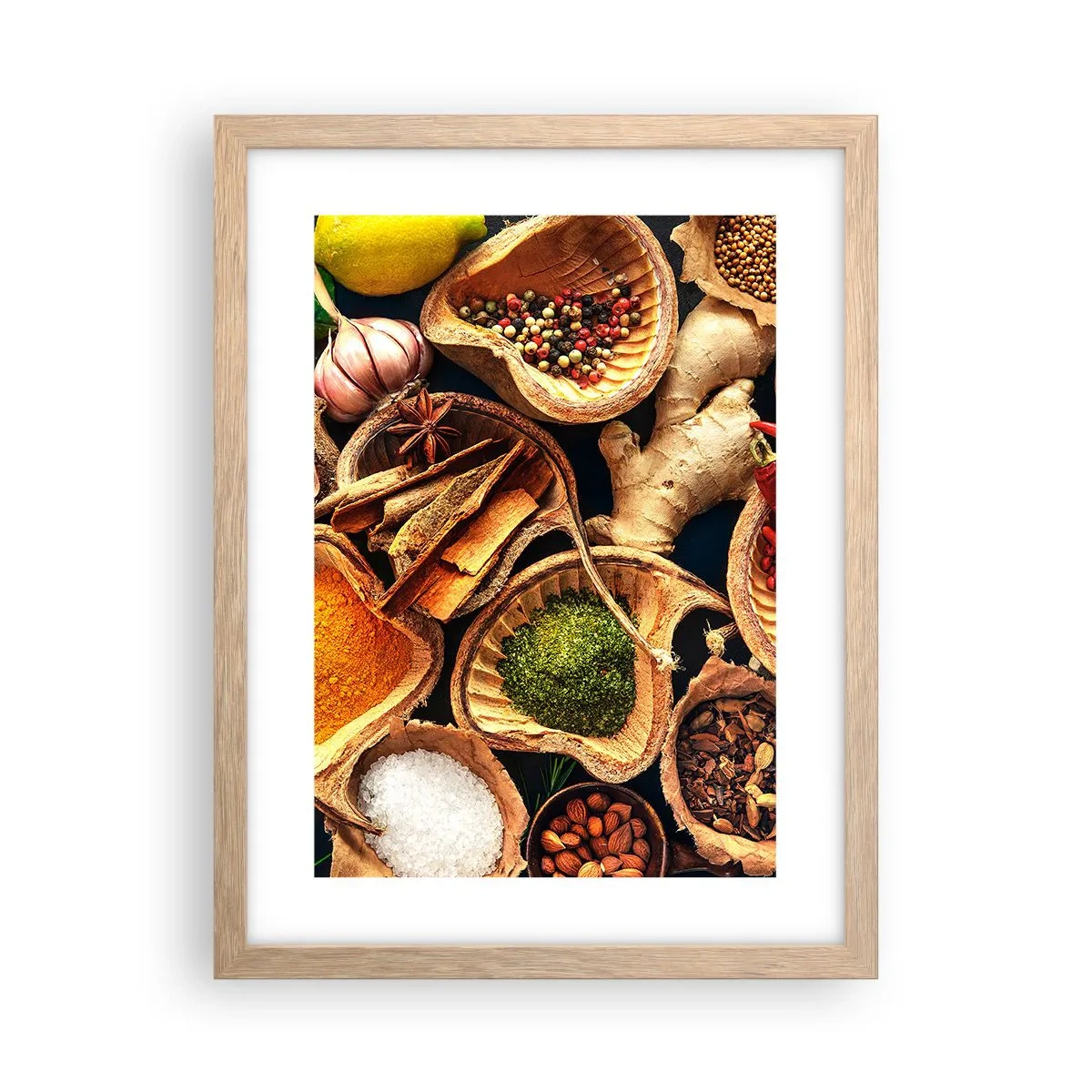 Poster in einem Rahmen aus heller Eiche - Nimm was du willst - 30x40 cm