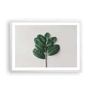 Poster in einem weißen Rahmen - Eine Zeichnung purer Natur - 70x50 cm