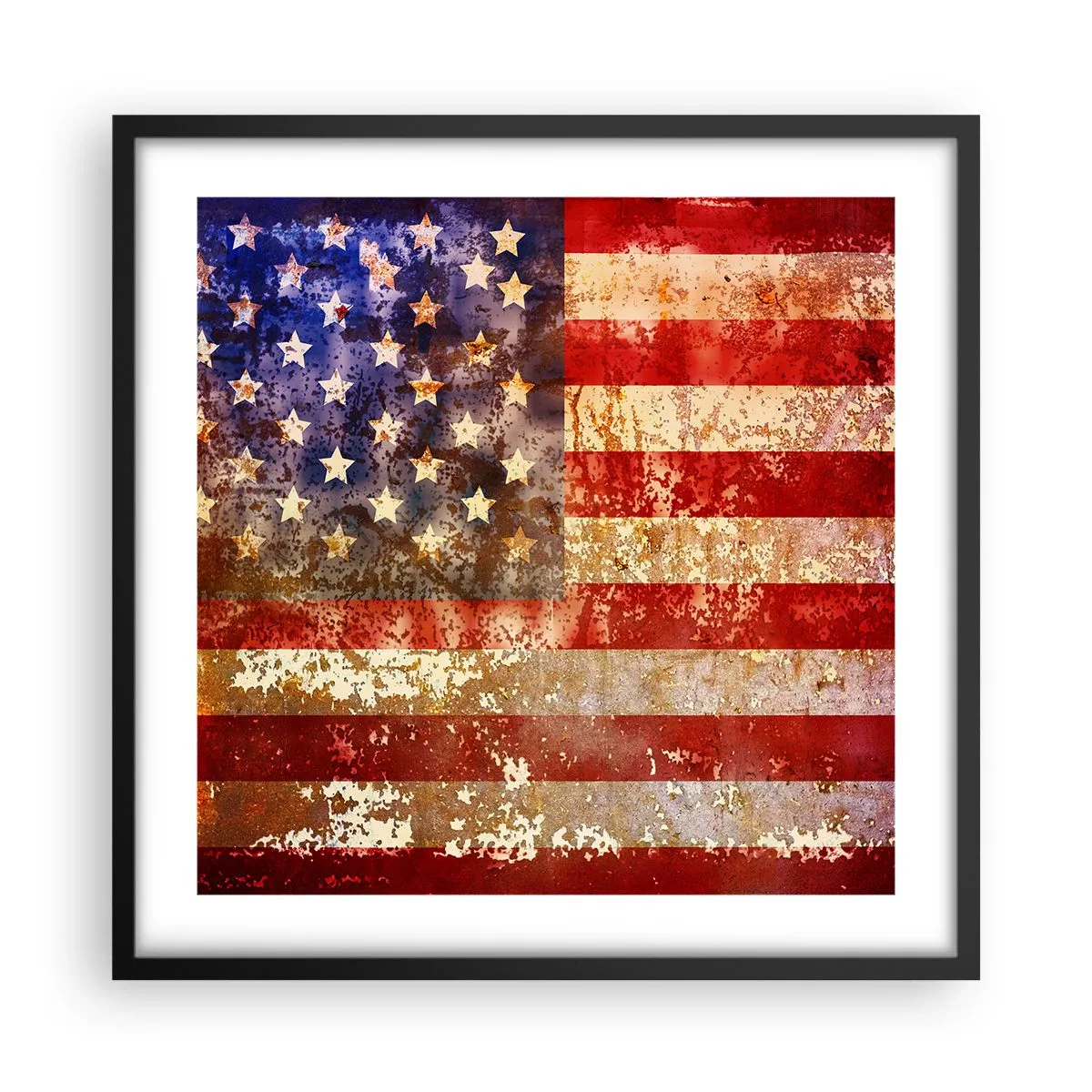 Poster in einem schwarzem Rahmen - Ruhm verblasst nicht - 50x50 cm