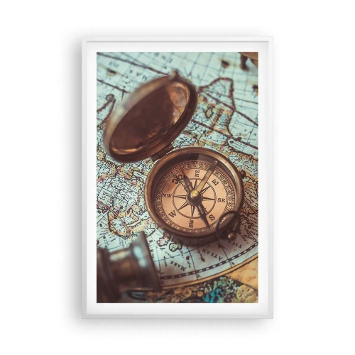 Poster in einem weißen Rahmen - Für den Abenteurer - 61x91 cm