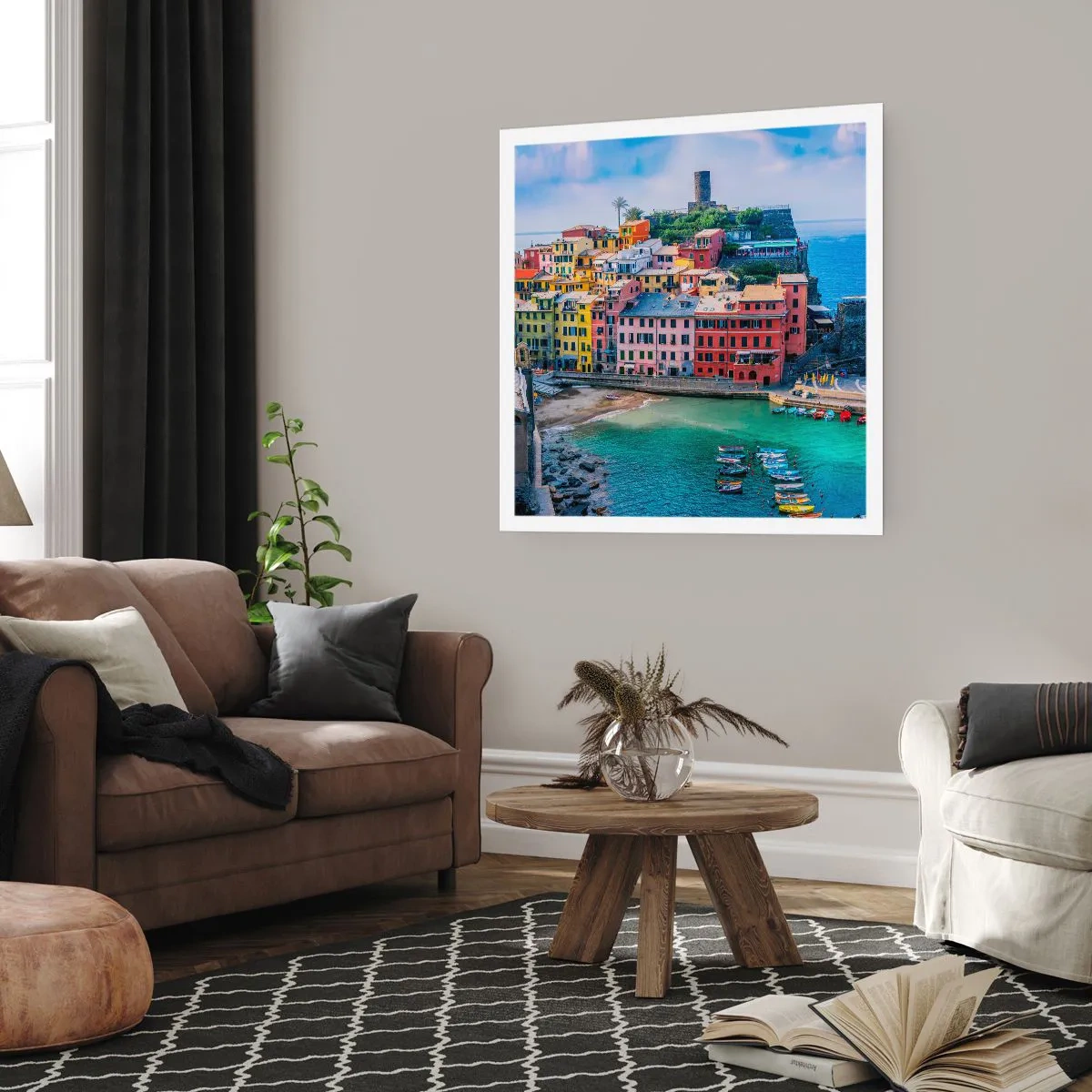 Poster - Mediterrane Zauberstadt - 50x50 cm