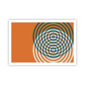 Poster - Abstrakte kreisförmige Variation - 91x61 cm