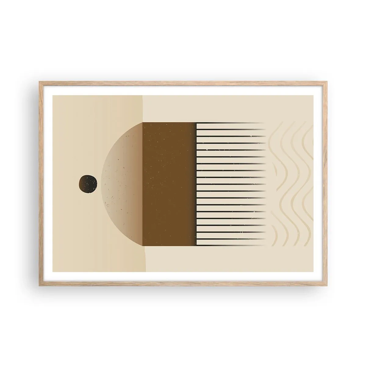 Poster in einem Rahmen aus heller Eiche - Verschiedene Staaten - 100x70 cm