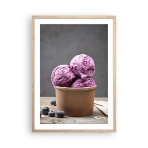 Poster in einem Rahmen aus heller Eiche - Süße und Kälte - 50x70 cm