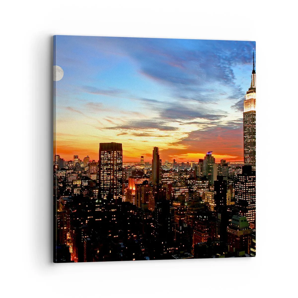 Bild auf Leinwand - Leinwandbild - Leuchtende amerikanische Nacht - 70x70 cm