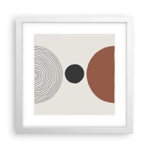 Poster in einem weißen Rahmen - Das Zentrum der Aufmerksamkeit - 30x30 cm