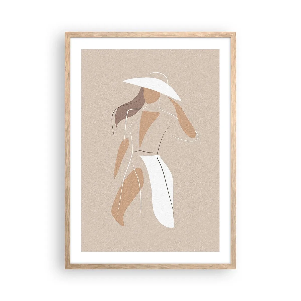 Poster in einem Rahmen aus heller Eiche - Mode macht Spaß - 50x70 cm