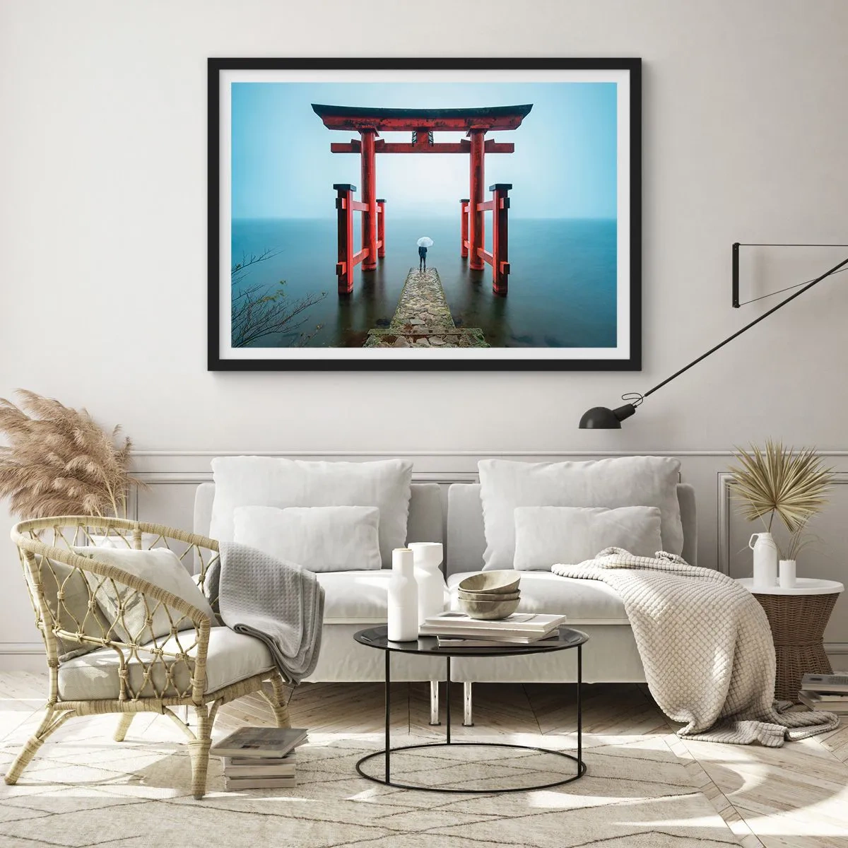 Poster in einem schwarzem Rahmen - Japanische Träumerei - 50x40 cm