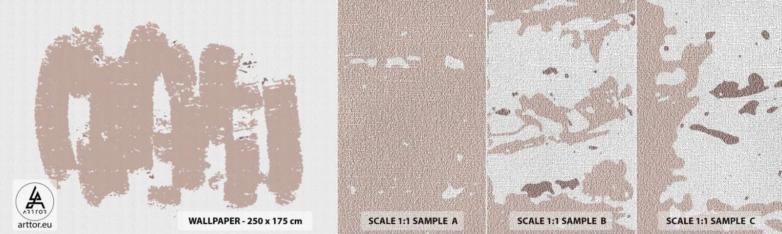 Fototapeten Muster Premium Canvas - Abstraktion in zartem Rosa - Abstraktion, Leer, Minimalismus - 100x30 cm