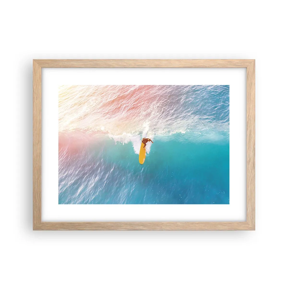 Poster in einem Rahmen aus heller Eiche - Der Ozeanreiter - 40x30 cm