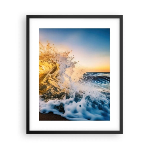 Poster in einem schwarzem Rahmen - Spaß im Sand - 40x50 cm