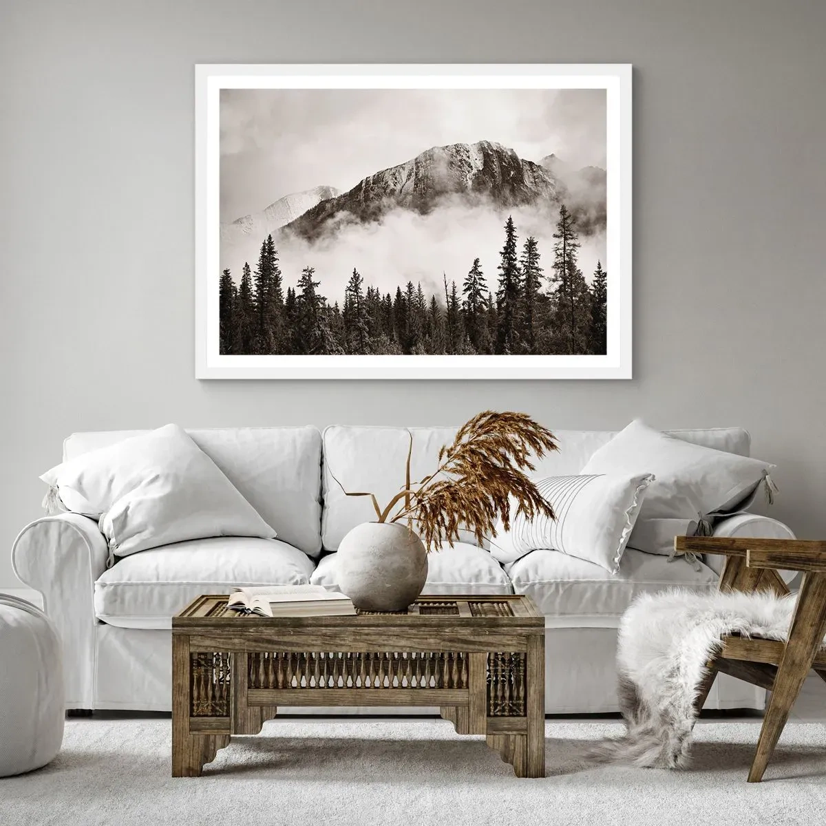 Poster in einem weißen Rahmen - Lineal aus Granit - 91x61 cm