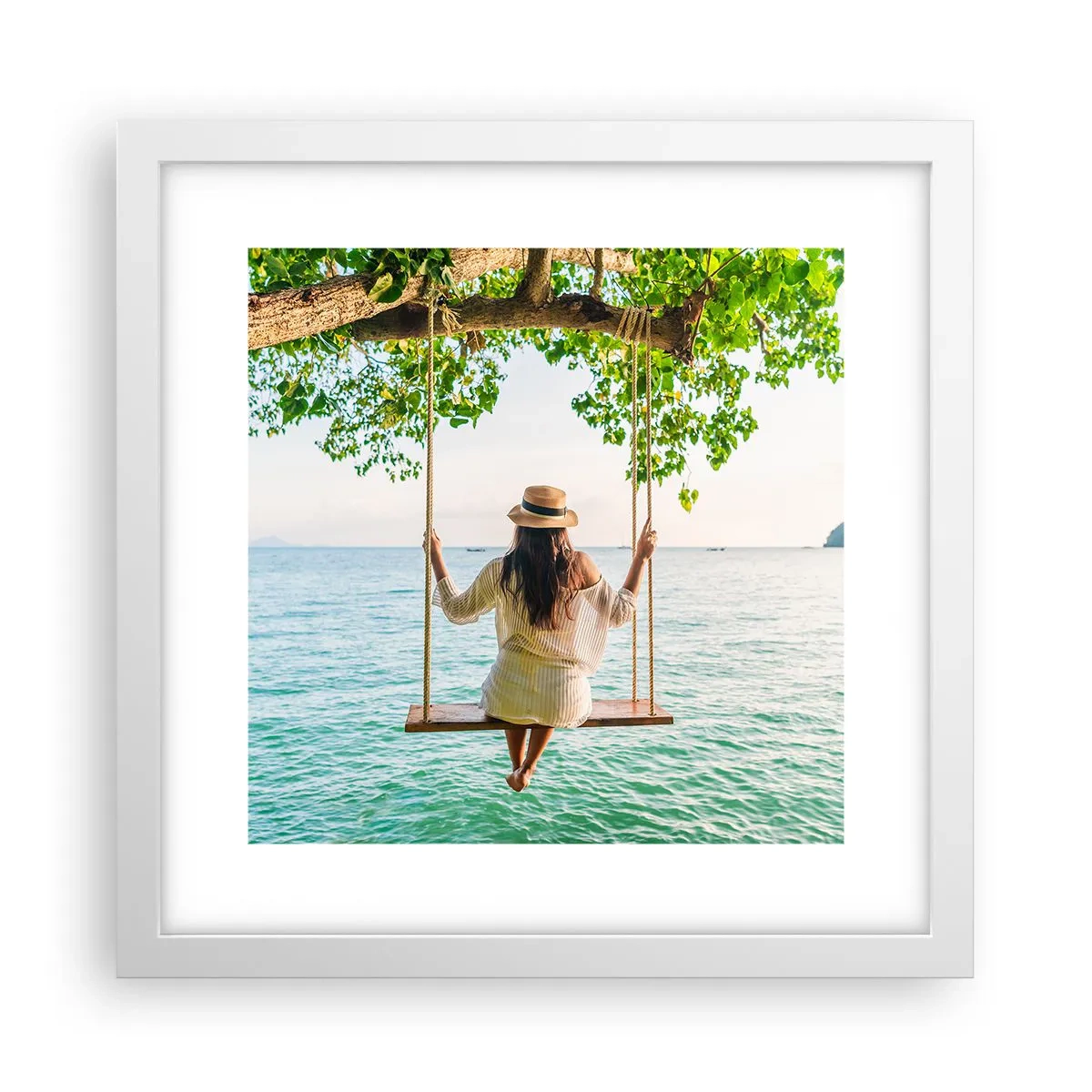 Poster in einem weißen Rahmen - Das Leben ist wunderschön - 30x30 cm