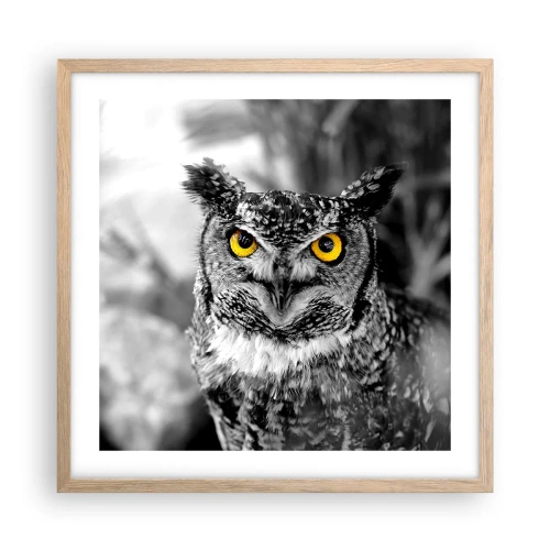 Poster in einem Rahmen aus heller Eiche - Nichts wird sich verstecken - 50x50 cm