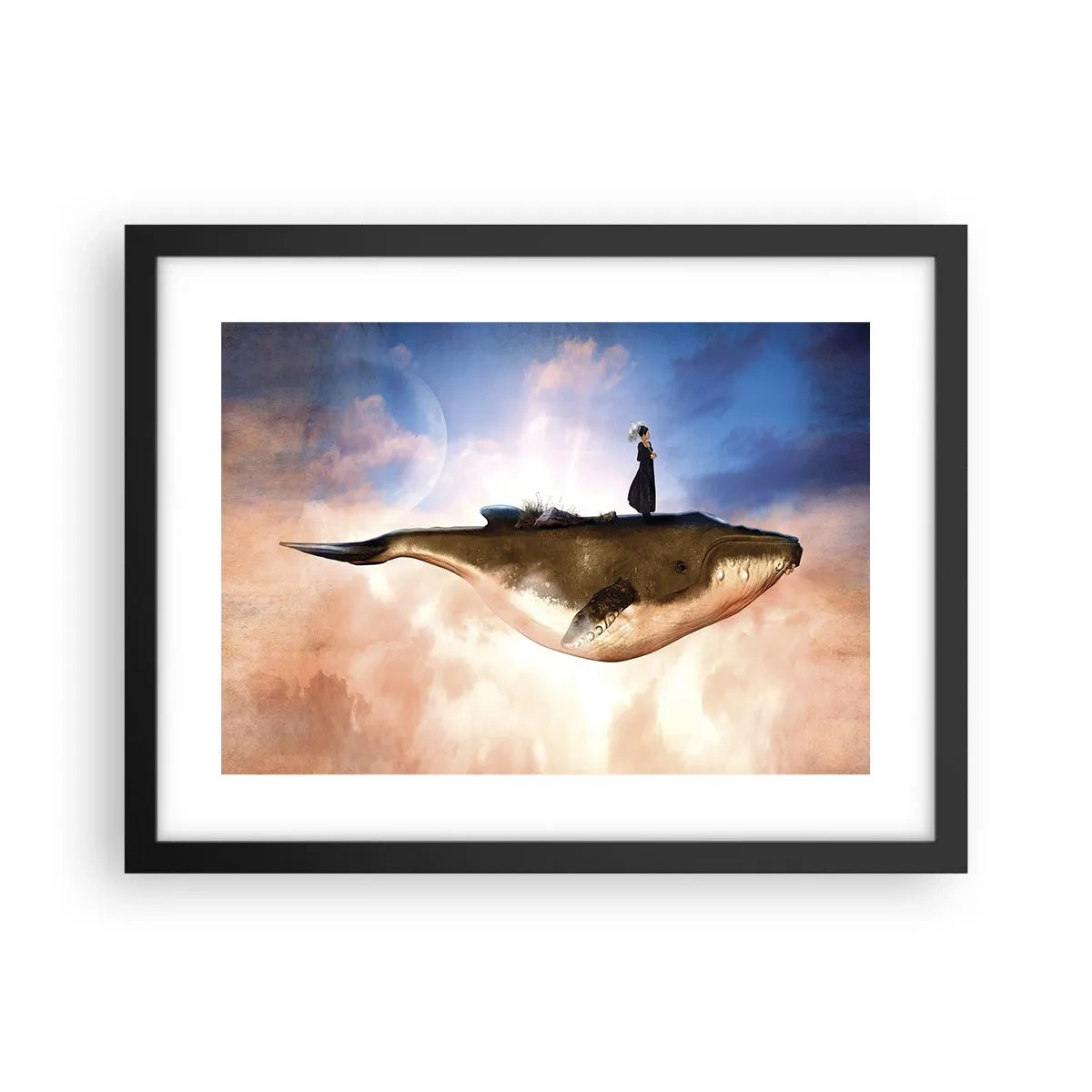 Poster in einem schwarzem Rahmen - Eine echte Reise - 40x30 cm