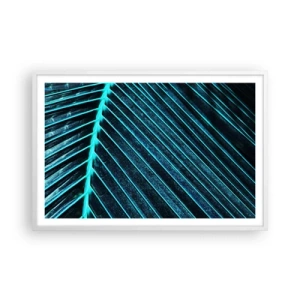 Poster in einem weißen Rahmen - Grüne Textur - 91x61 cm