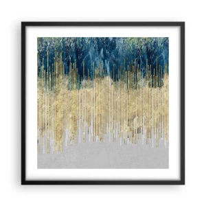 Poster in einem schwarzem Rahmen - Vergoldete Grenze - 50x50 cm