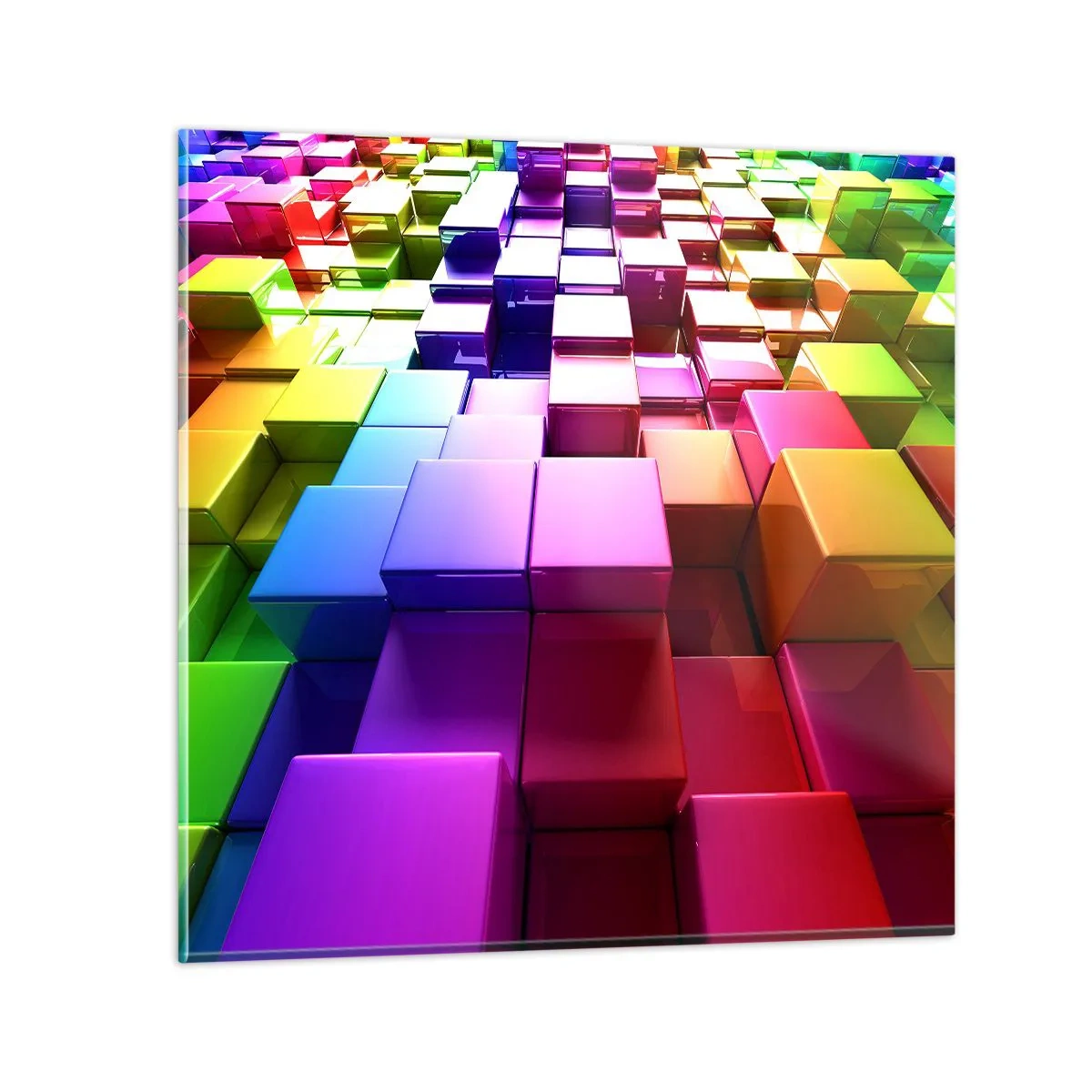 Glasbild - Bild auf glas - Op-Art gemeinsam im Team - 30x30 cm