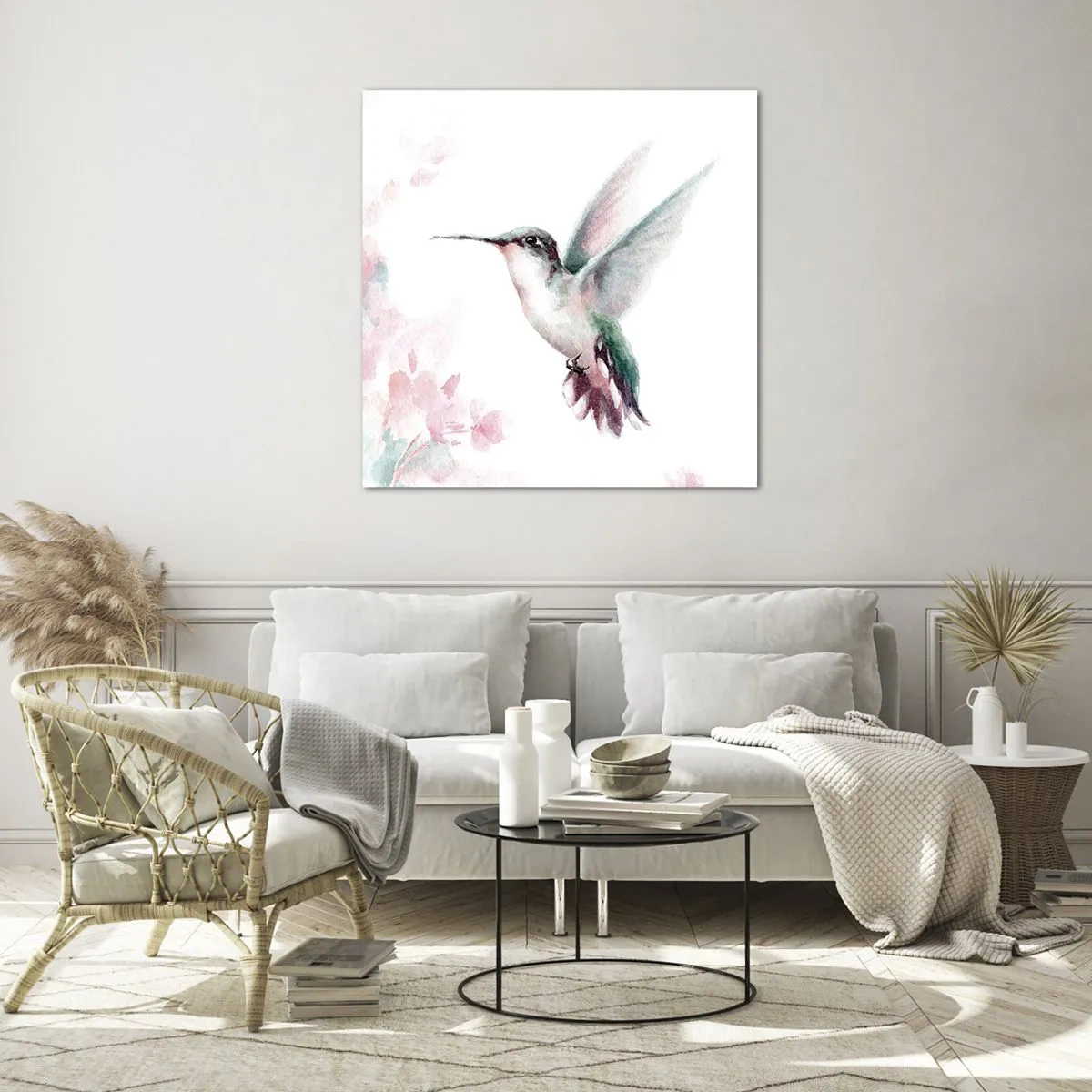 Glasbild - Bild auf glas - Im Flattern gehalten - 30x30 cm