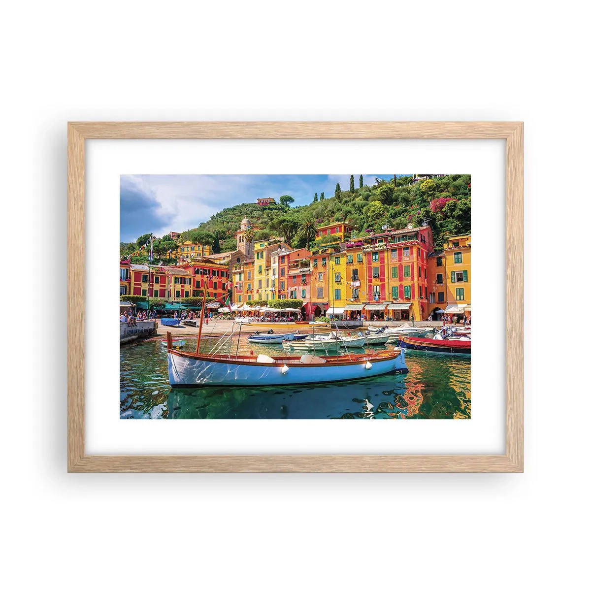 Poster in einem Rahmen aus heller Eiche - Italienischer Morgen - 40x30 cm