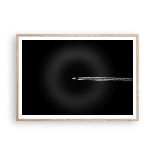 Poster in einem Rahmen aus heller Eiche - In eine andere Dimension - 100x70 cm