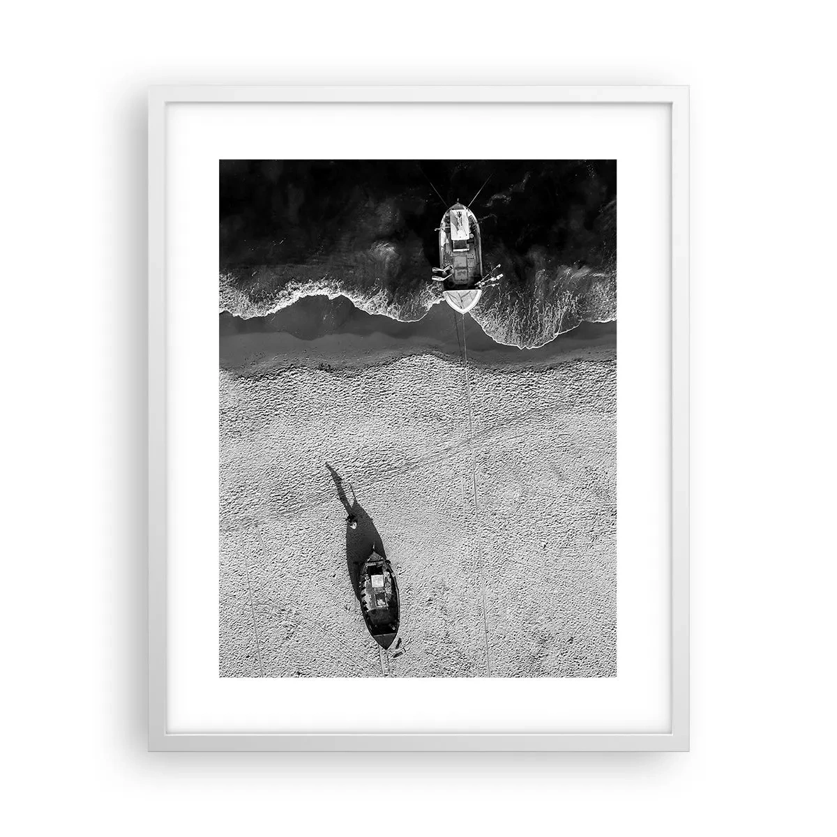 Poster in einem weißen Rahmen - Immer noch am Ufer… - 40x50 cm