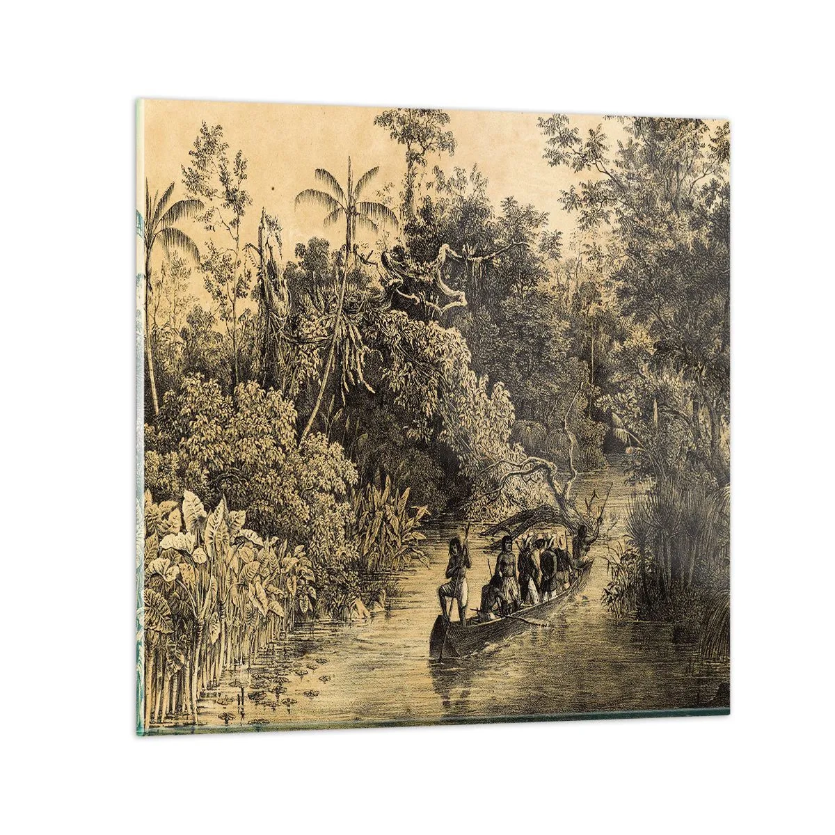 Glasbild - Bild auf glas - Expedition zur Quelle - 70x70 cm