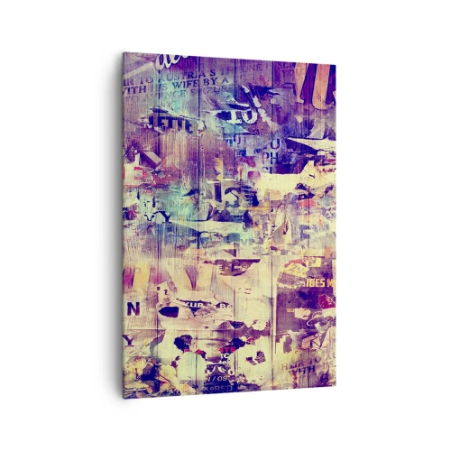 Bild auf Leinwand - Leinwandbild - Bunte abstrakte Collage mit Text und Grafiken - 70x100cm - Und das ist alles, was es geben wird - Moderne Wanddekoration für Wohnzimmer und Schlafzimmer ARTTOR