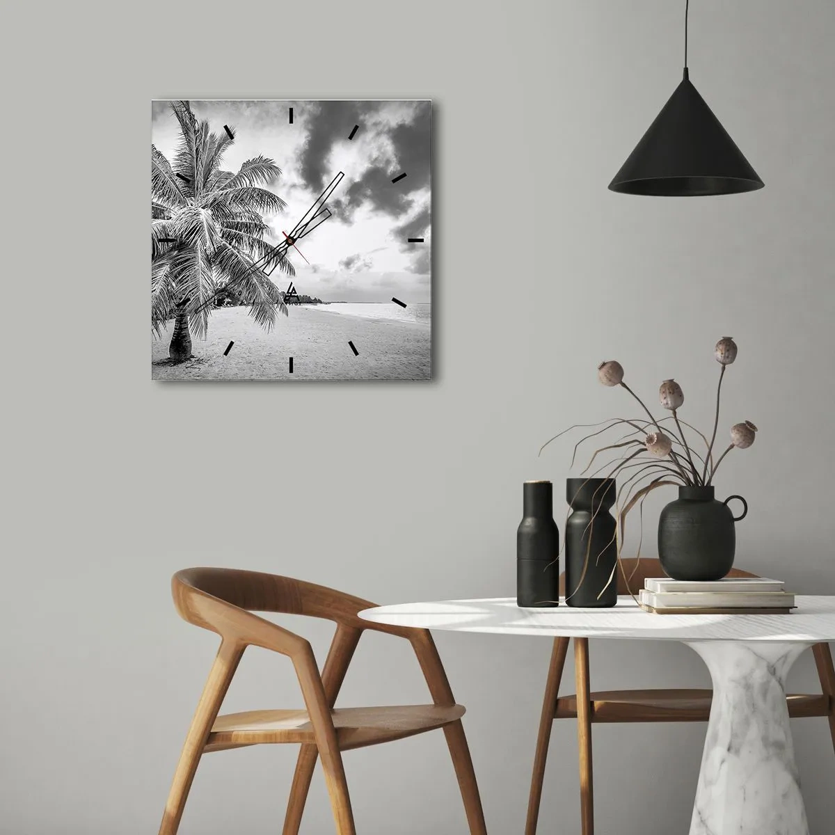 Wanduhr - Glasuhr - Wenn du dich nach Einsamkeit sehnst ... - 30x30 cm