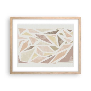 Poster in einem Rahmen aus heller Eiche - Buntglas-Komposition - 50x40 cm