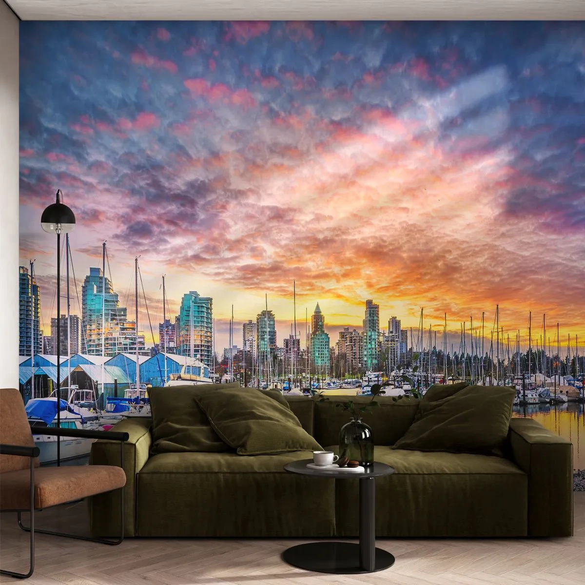 Fototapete Premium Sand - Die Stadt der tausend Seefahrer - Landschaft, Stadt, Hafen - 250x175 cm