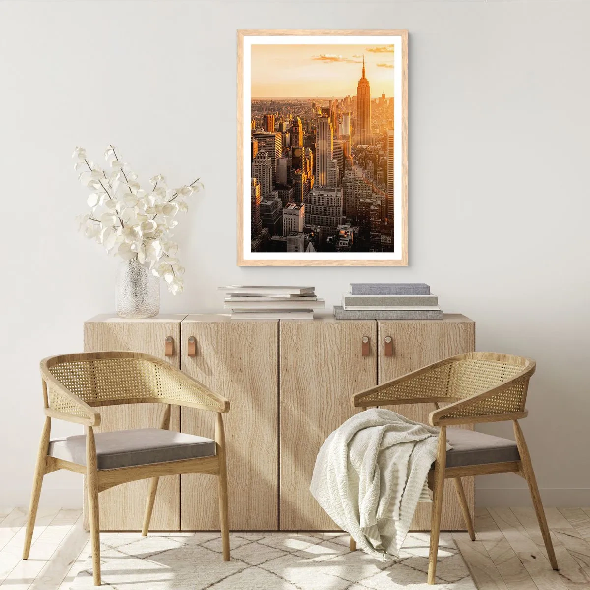 Poster in einem Rahmen aus heller Eiche - In der Sonne wachsen - 70x100 cm