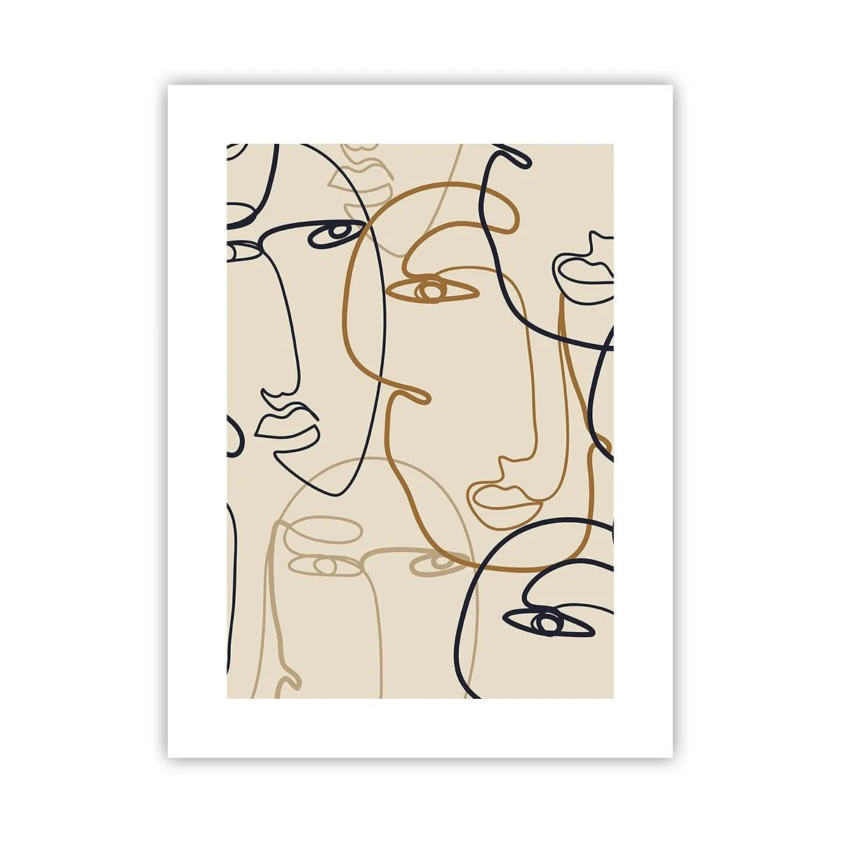 Poster - Das Porträt wird multipliziert - 30x40 cm