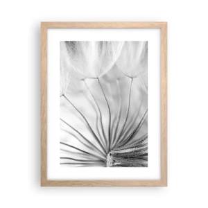 Poster in einem Rahmen aus heller Eiche - Löwenzahn, Drachen - 30x40 cm