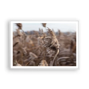 Poster in einem weißen Rahmen - Zeit, mit dem Wind zu gehen - 100x70 cm
