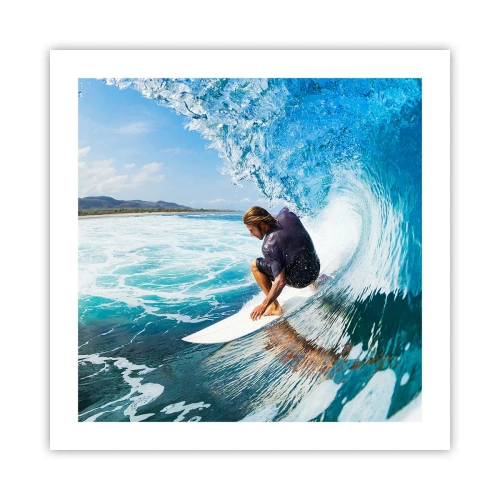 Poster - Tanzen mit den Wellen - 50x50 cm