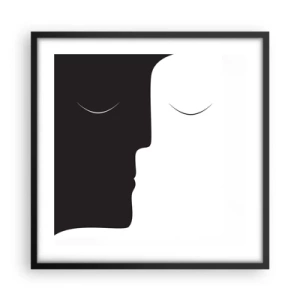 Poster in einem schwarzem Rahmen - Einheit der Gegensätze - 50x50 cm