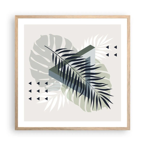 Poster in einem Rahmen aus heller Eiche - Natur und Geometrie – zwei Ordnungen? - 60x60 cm