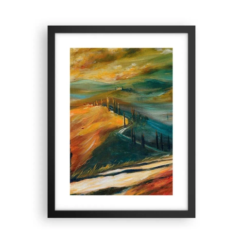 Poster in einem schwarzem Rahmen - Toskanische Landschaft - 30x40 cm