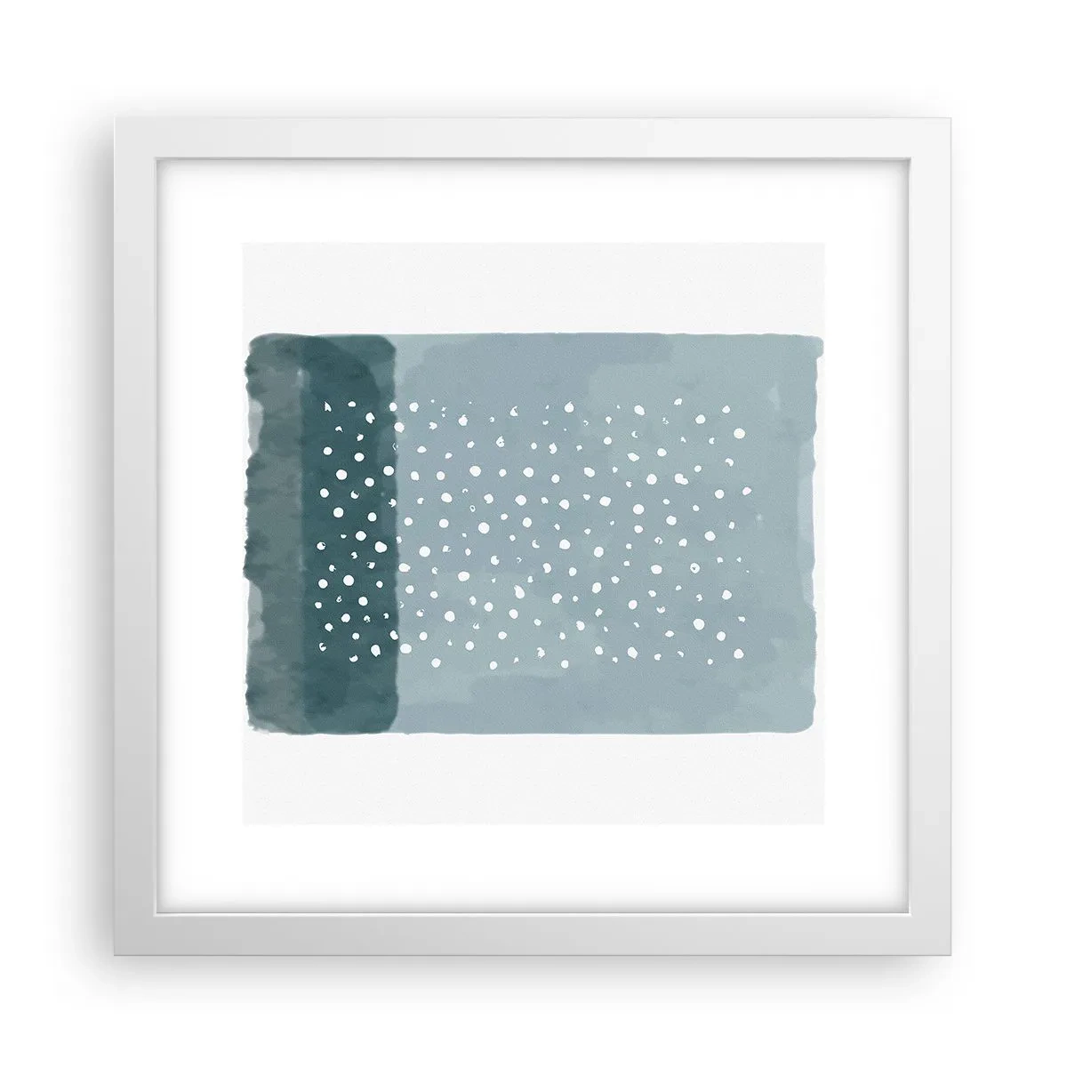 Poster in einem weißen Rahmen - Auf Blau gewachsen - 30x30 cm