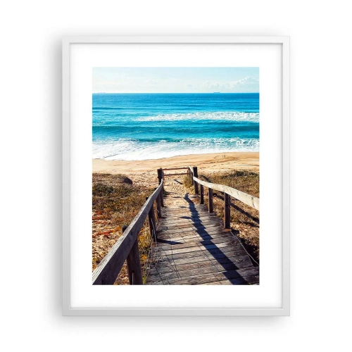 Poster in einem weißen Rahmen - Lauf! - 40x50 cm