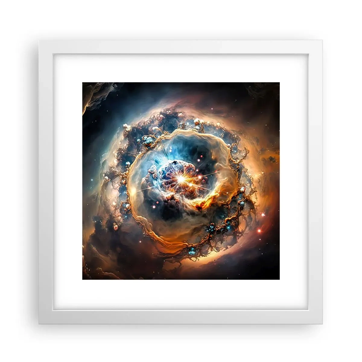 Poster in einem weißen Rahmen - Anfang - 30x30 cm