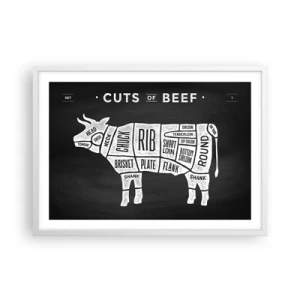 Poster in einem weißen Rahmen - Metzger Grundierung - 70x50 cm