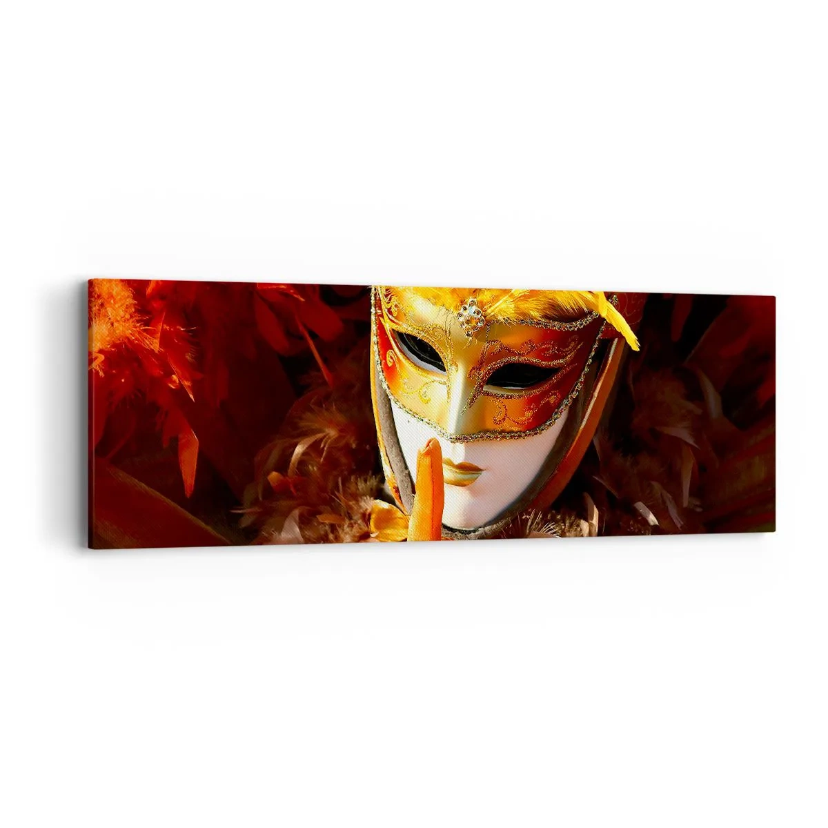 Bild auf Leinwand - Leinwandbild - Geheimnis ist Teil des Spiels - 90x30 cm