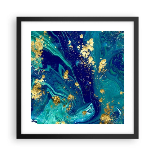 Poster in einem schwarzem Rahmen - Die Blütenblätter der Sonne - 40x40 cm