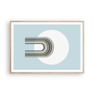 Poster in einem Rahmen aus heller Eiche - Unwiderstehliche Anziehungskraft - 100x70 cm