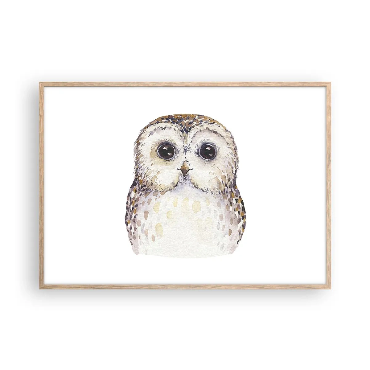 Poster in einem Rahmen aus heller Eiche - Schau mir in die Augen - 100x70 cm